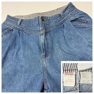 Vintage Levis Jeans Women's Size 16 Pleated Baggy Bareback Red Batwing‎